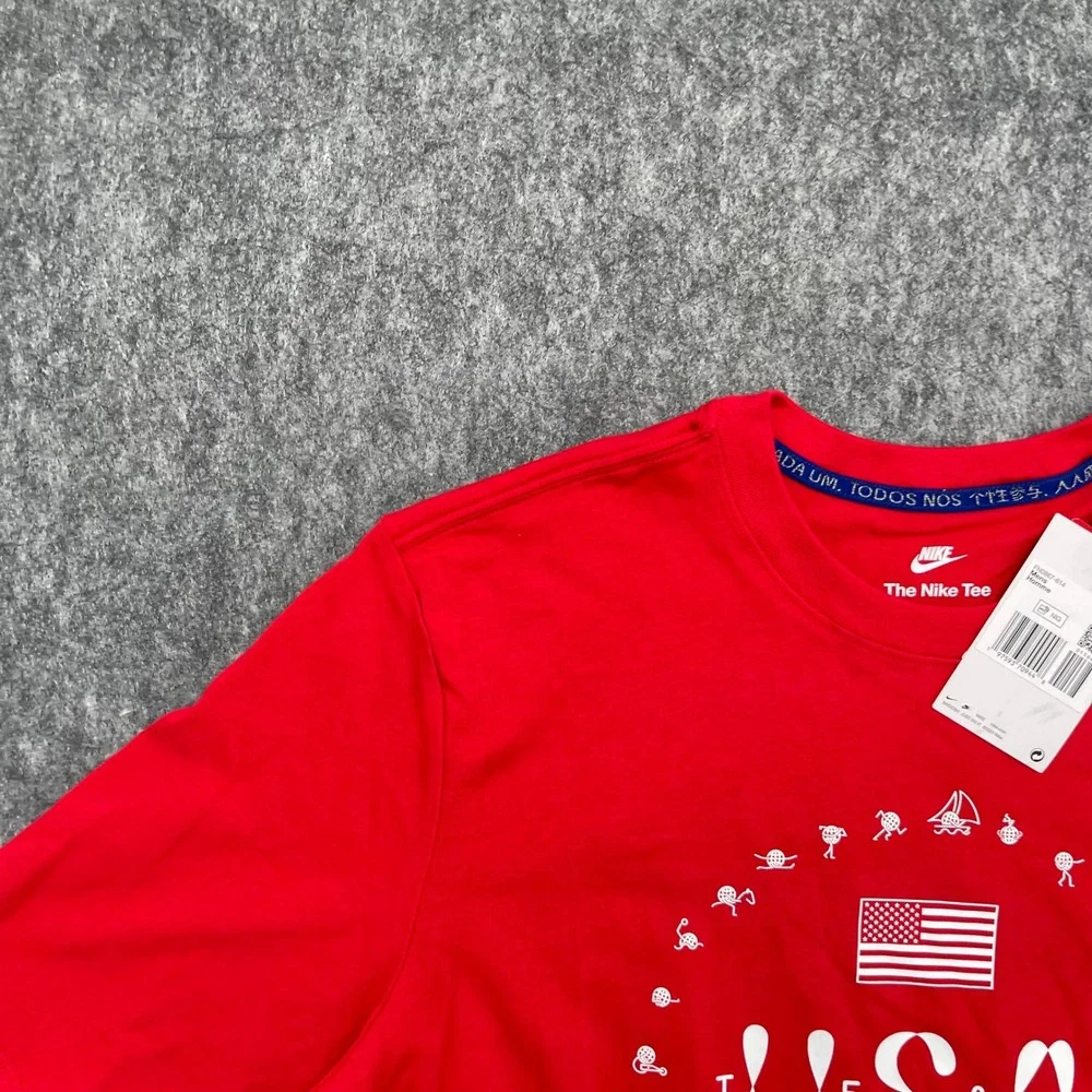 Team USA Shirt Mens Large Tall Olympic Graphic Red Nike NWT